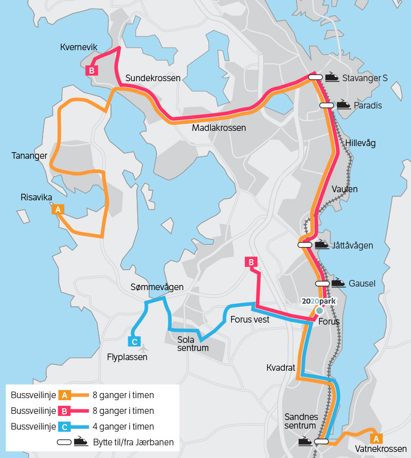 2020park - Kontorpark Stavanger - Bussveilinje